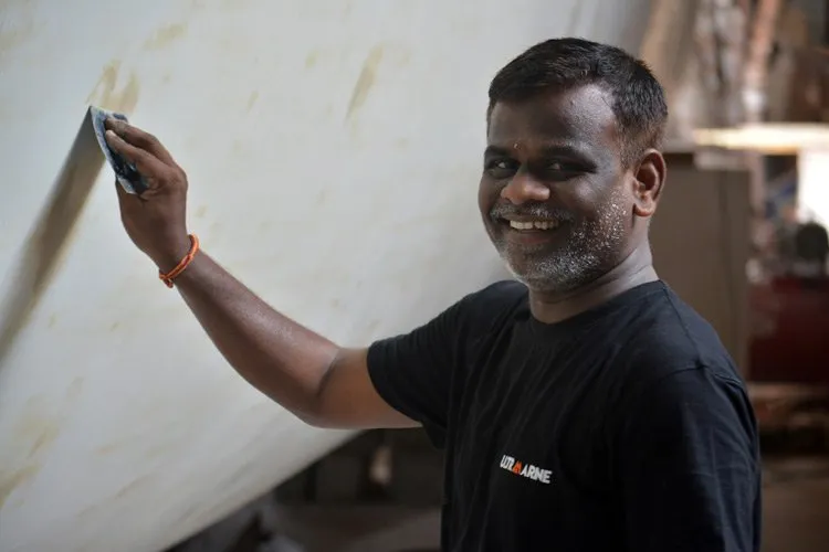 Boatbuilding at Ultramarine yard — view 2